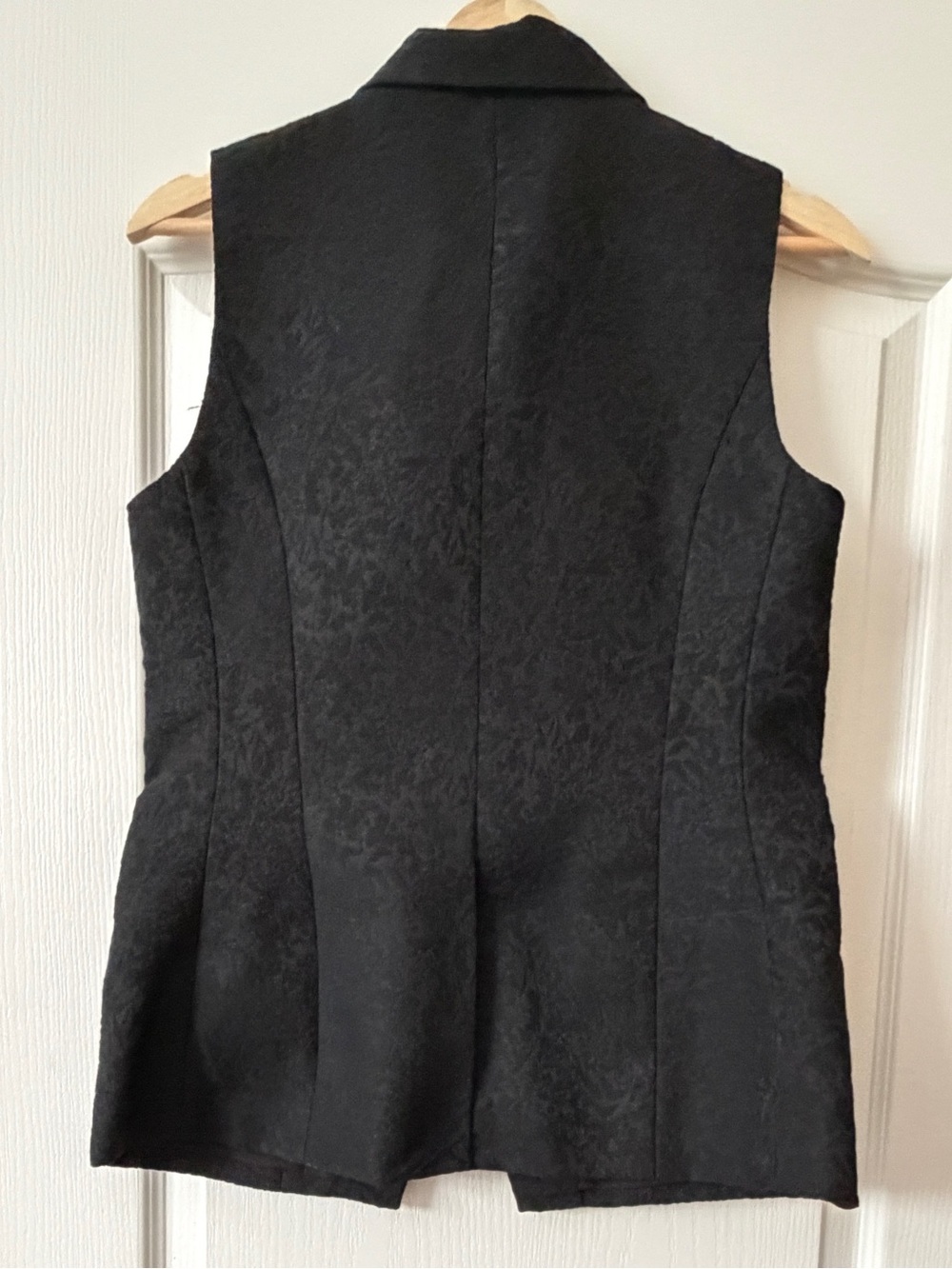 Elie Tahari Vest Black Jacquard Sleeveless Tailored Medium New - Picture 4 of 9